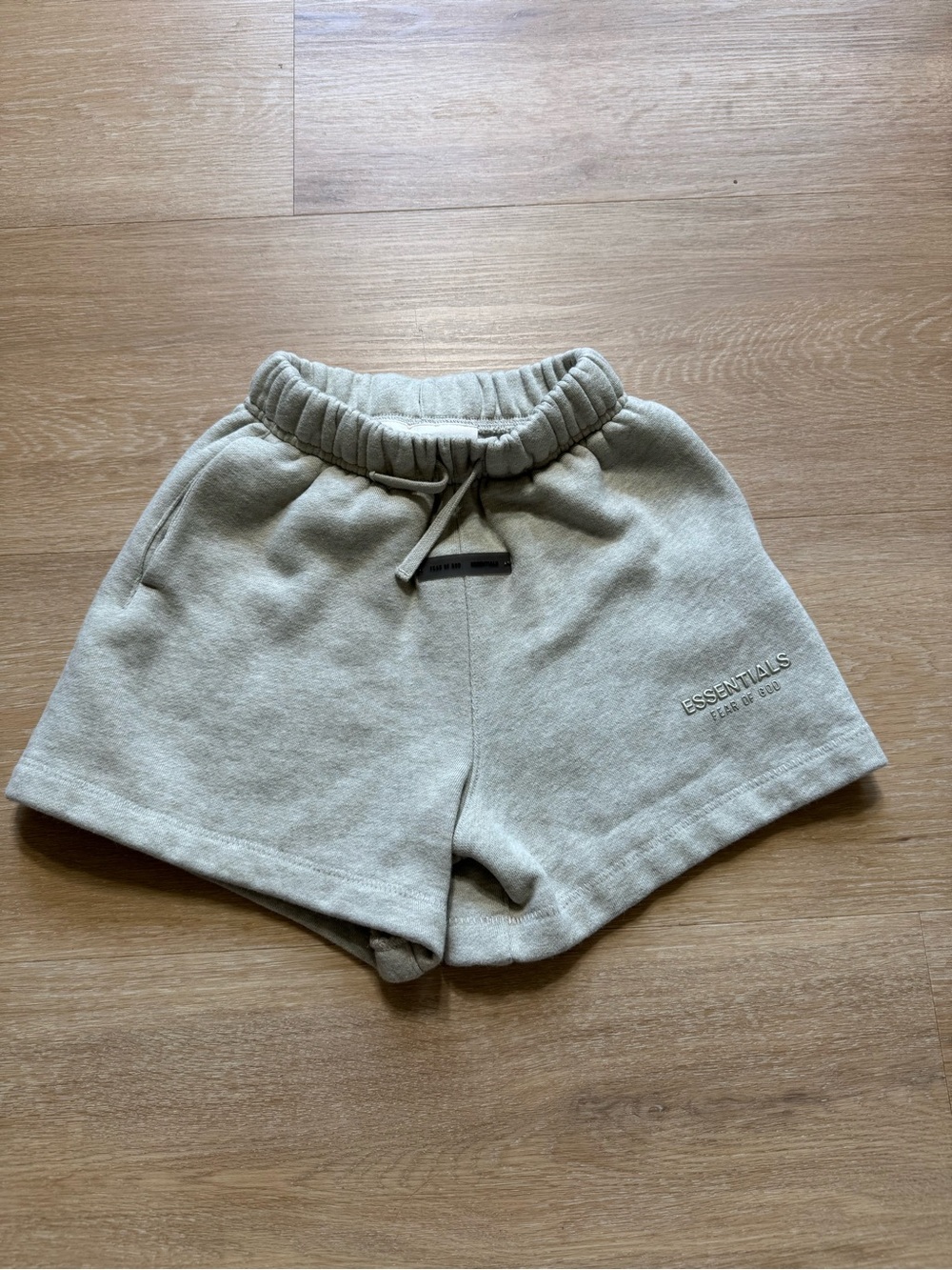 Essentials Kids Cream Fleece Athletic Shorts